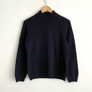 Tabi Vintage Cotton Mockneck Sweater Black